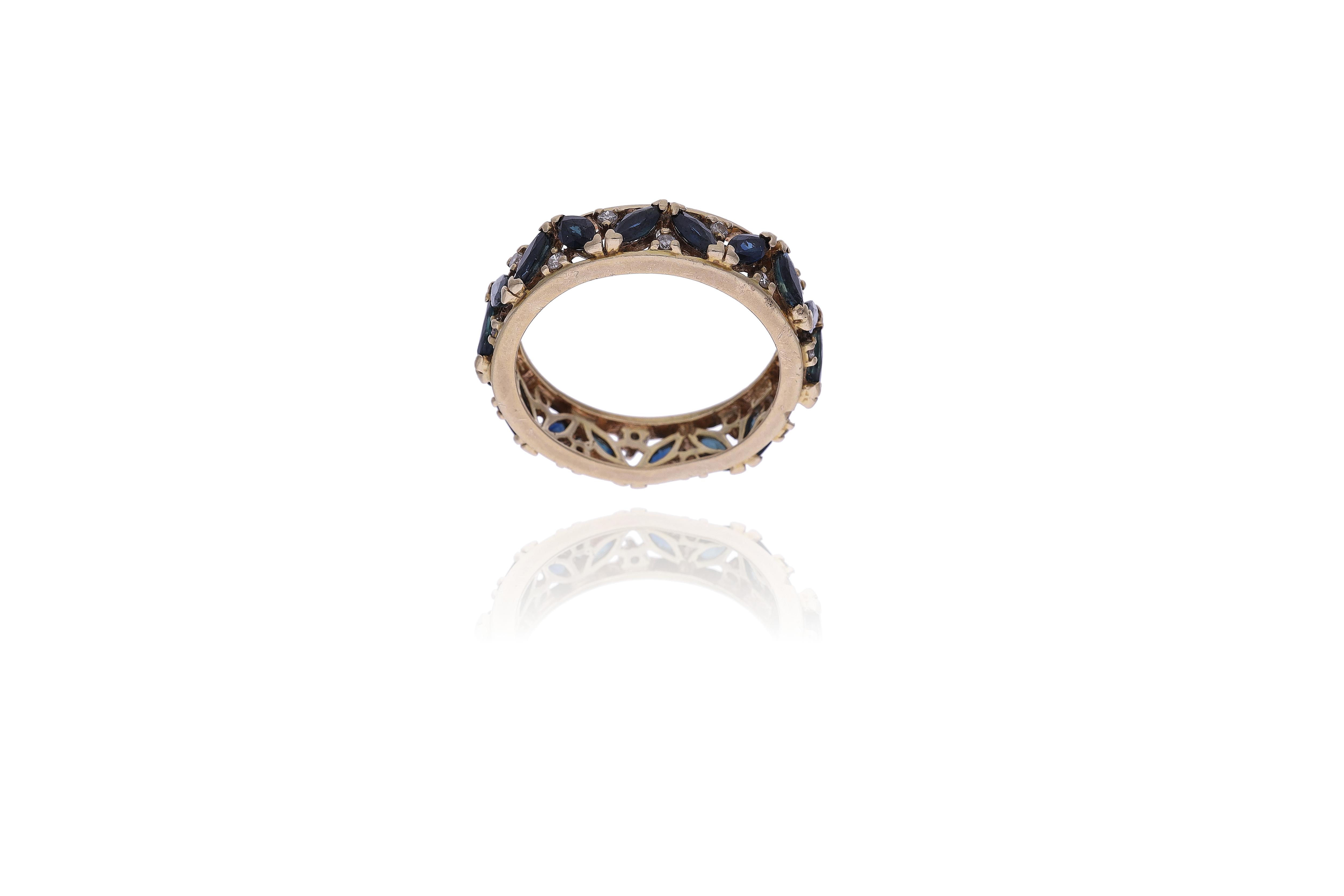 Anello con zaffiri e diamanti - Asta Preziosi