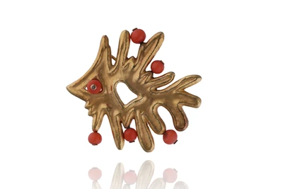 Spilla con coralli - Asta Preziosi