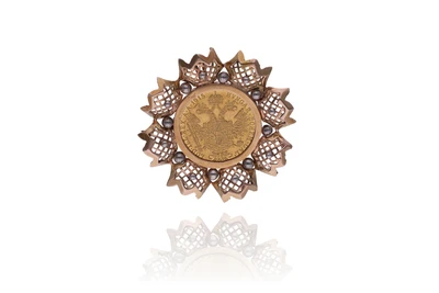 Spilla con medaglia - Asta Preziosi