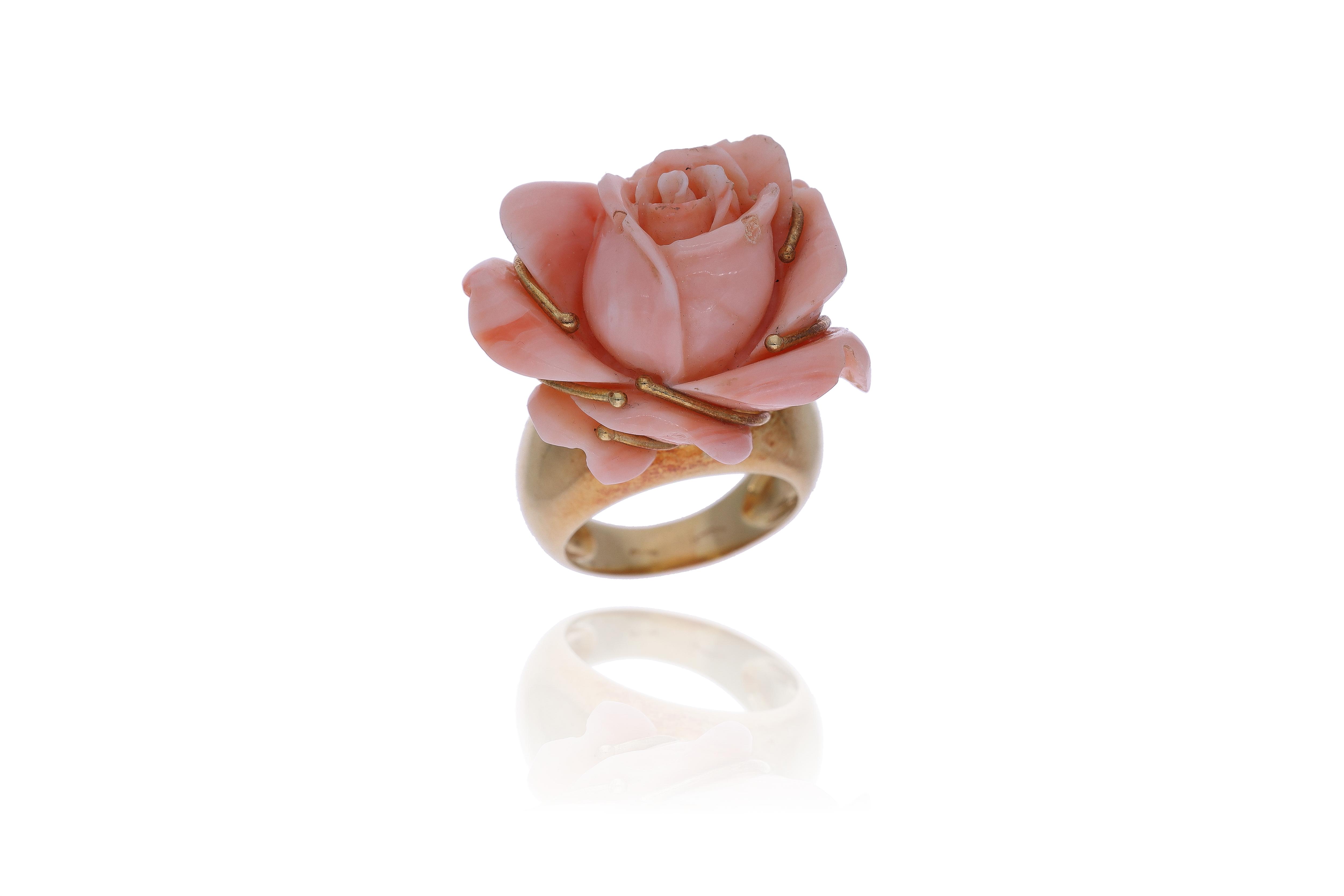 Anello con corallo - Asta Preziosi