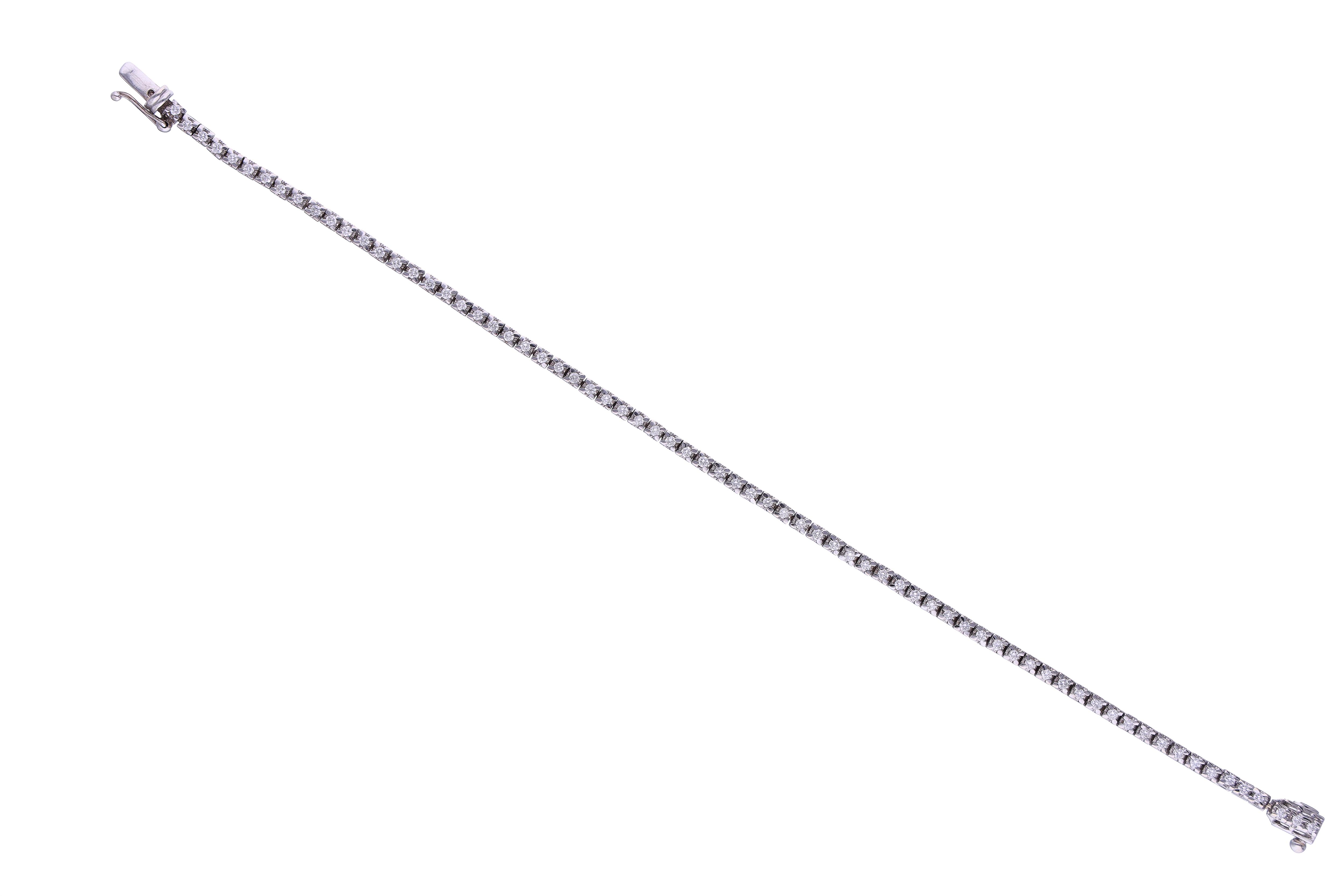 Bracciale con diamanti in oro - Asta Preziosi