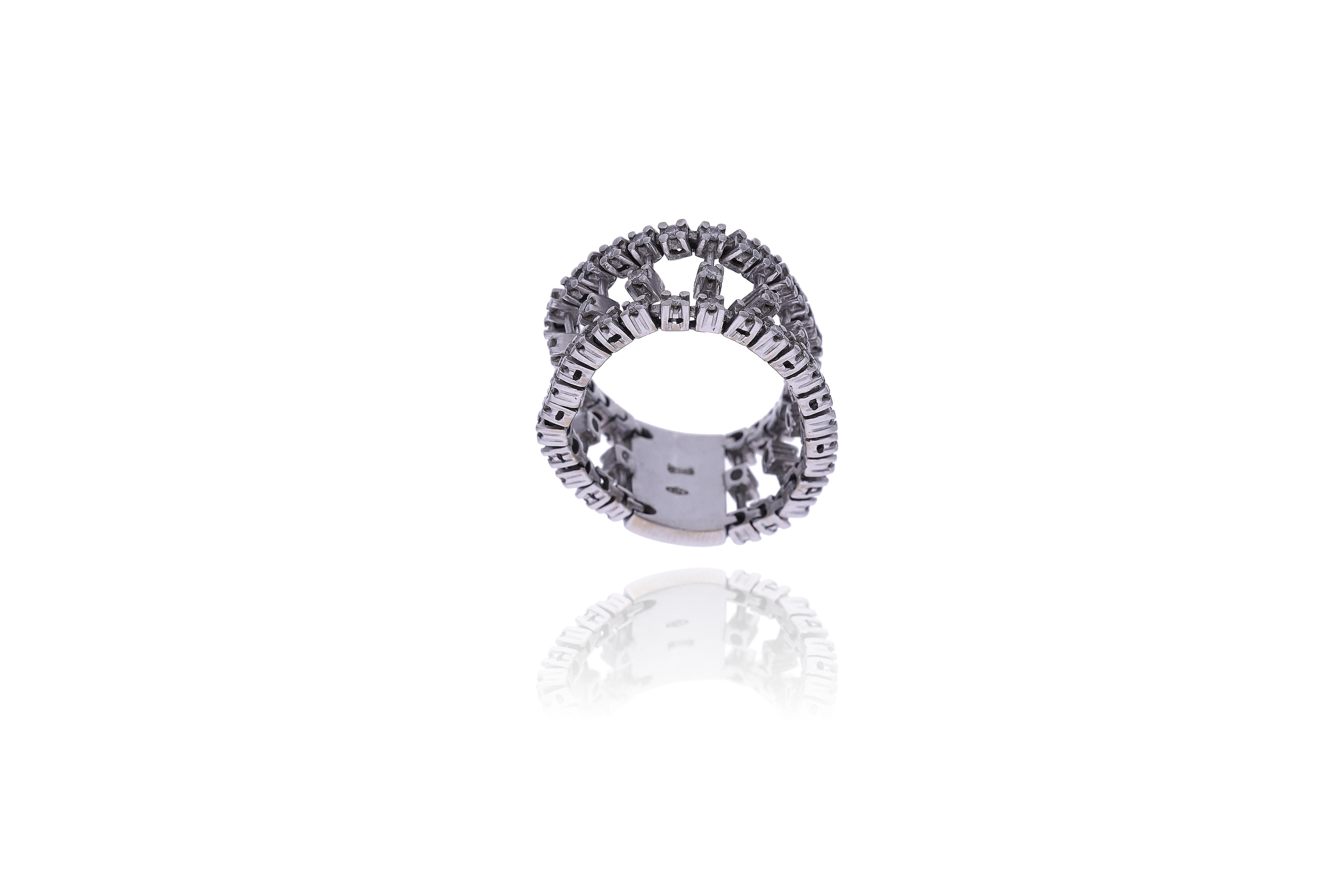 Anello con diamanti in oro - Asta Preziosi