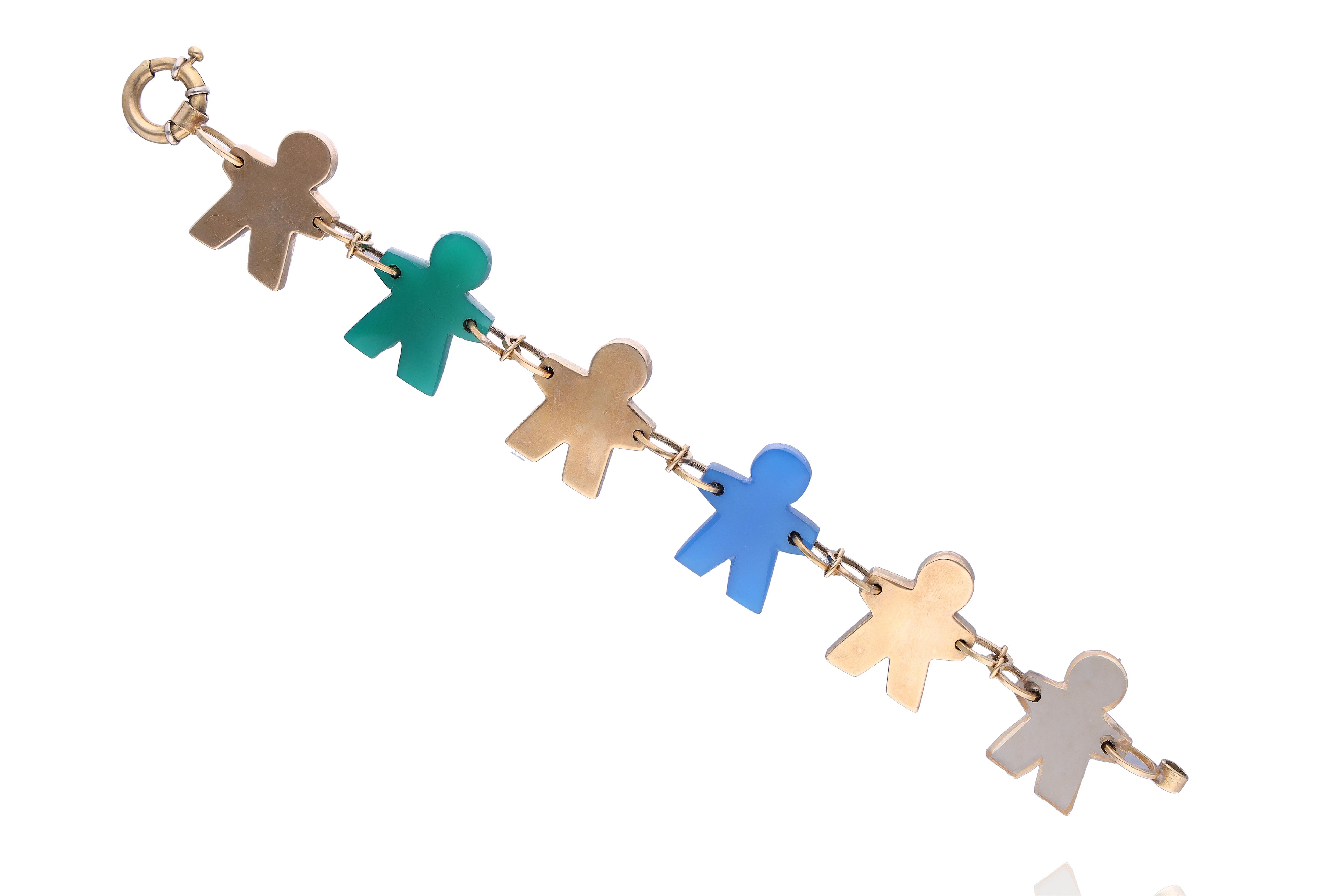 Bracciale in oro e materiale plastico - Asta Preziosi