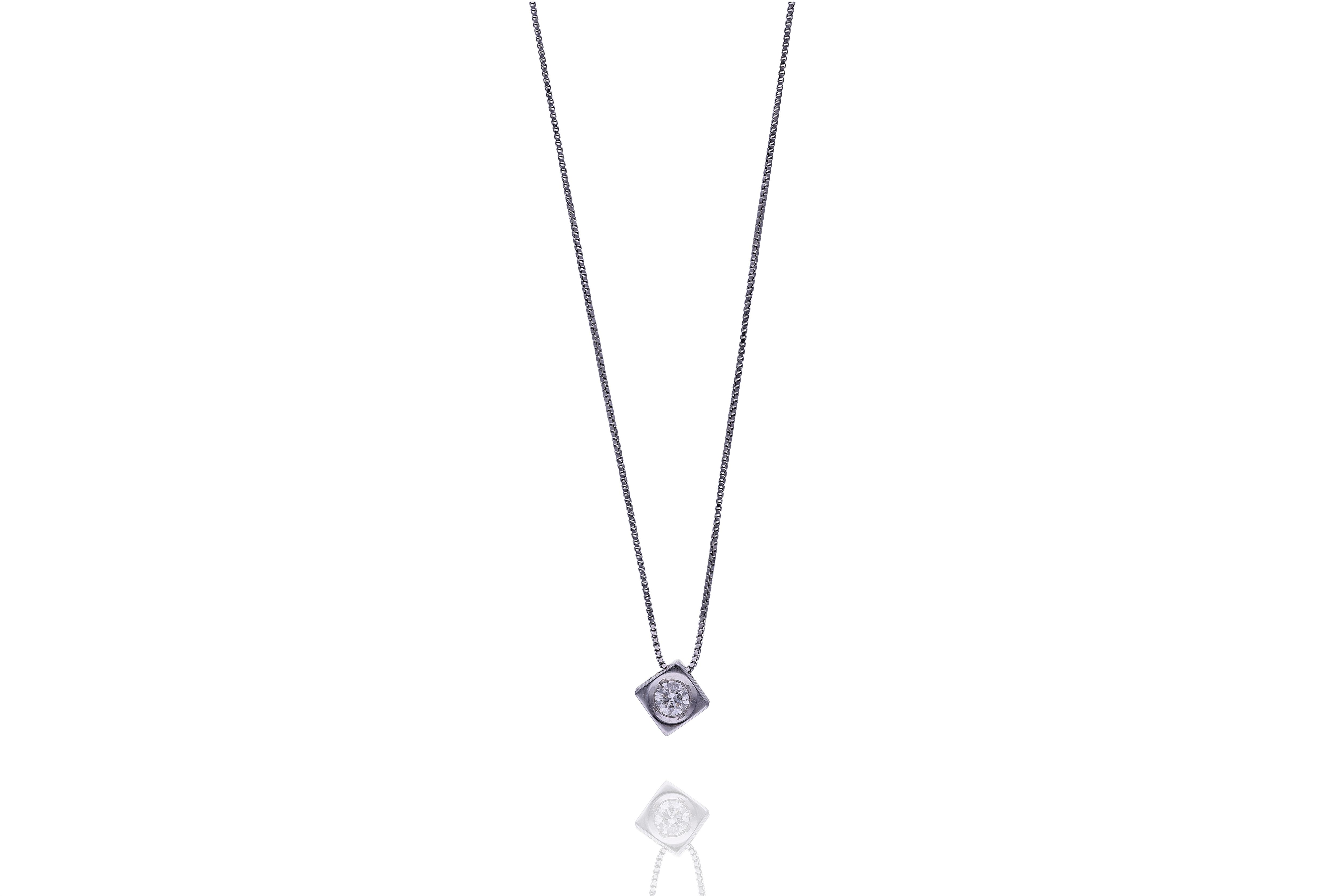 Collana con diamante - Asta Preziosi