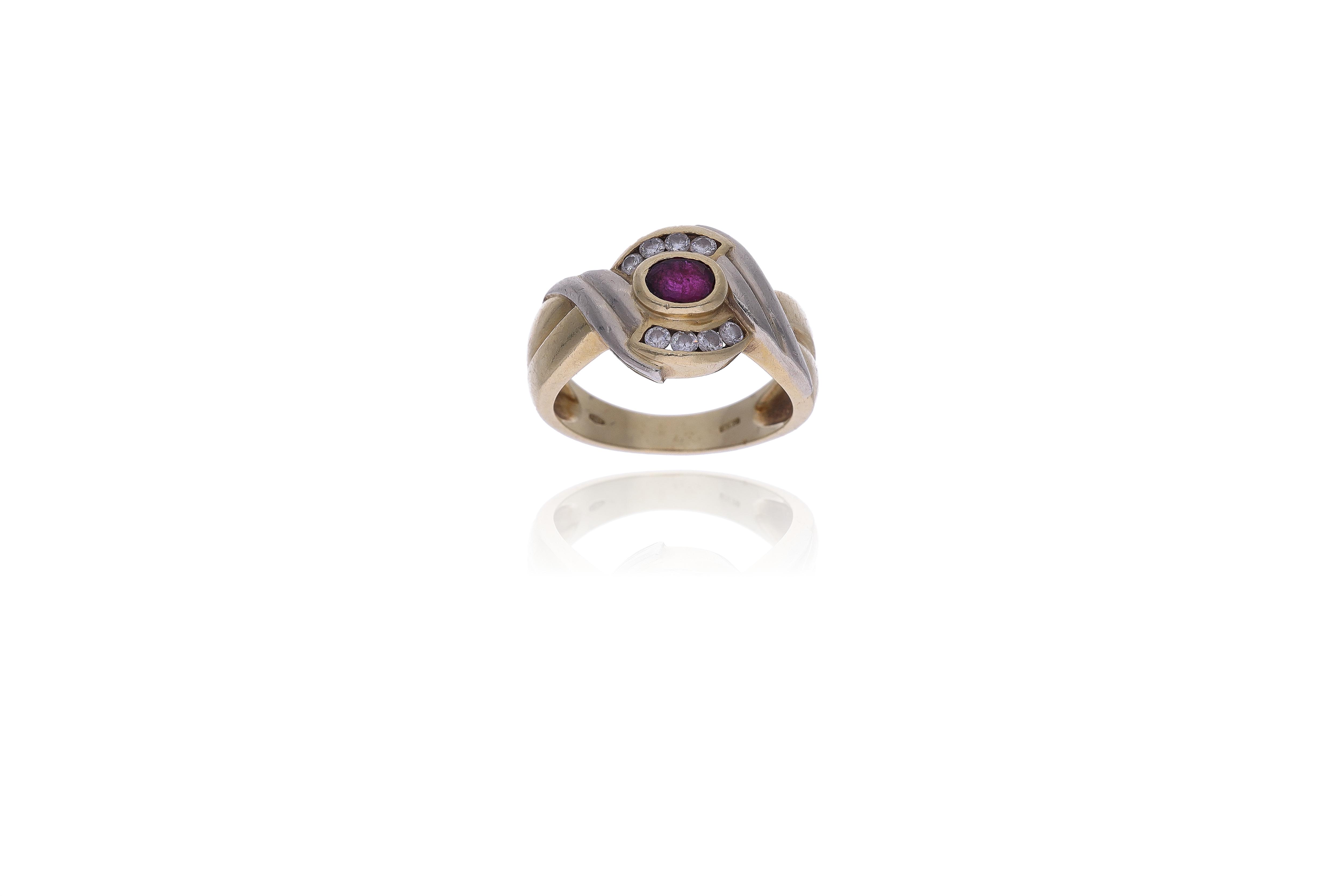 Anello con diamanti e rubino - Asta Preziosi