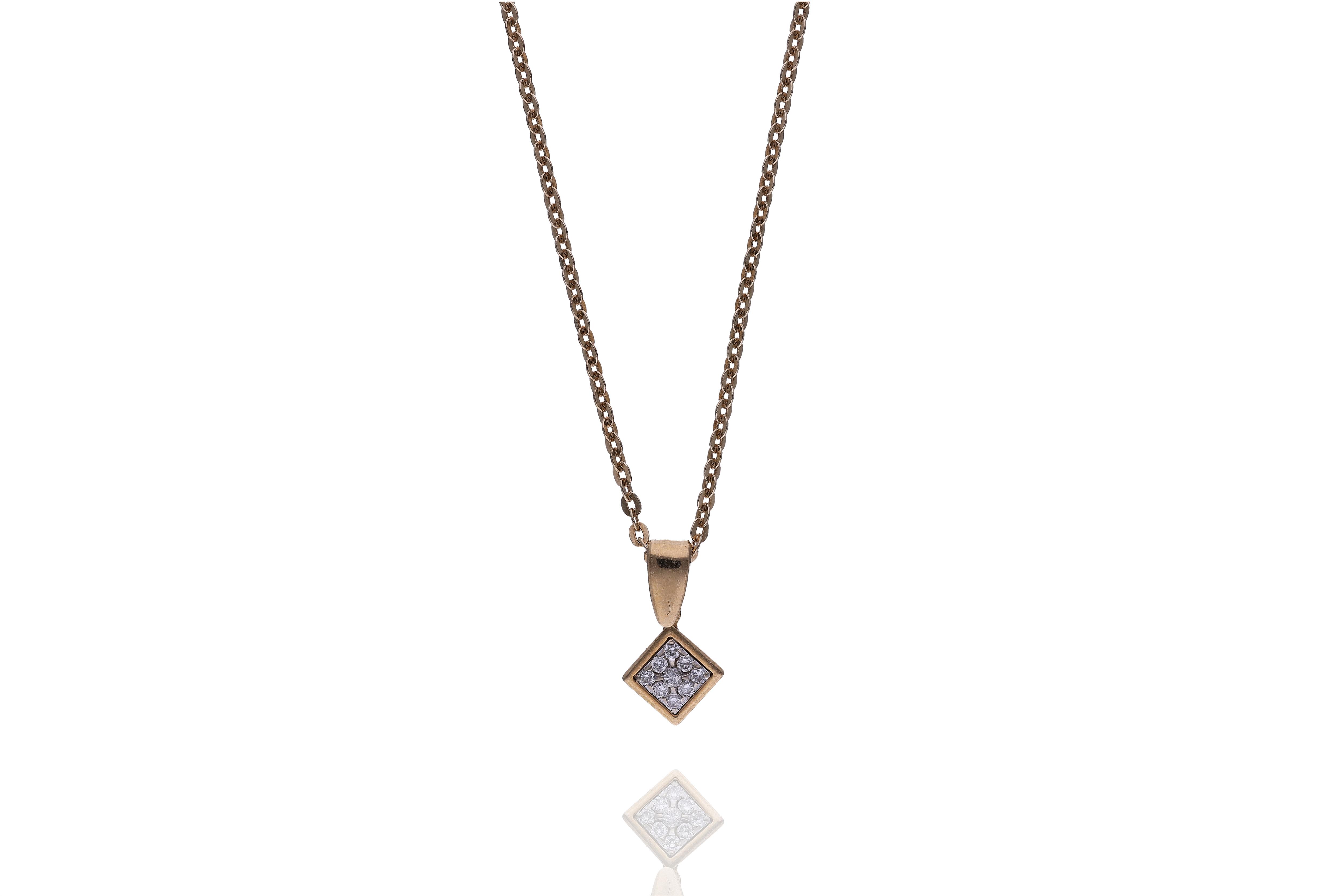 Collana e ciondolo con diamanti - Asta Preziosi