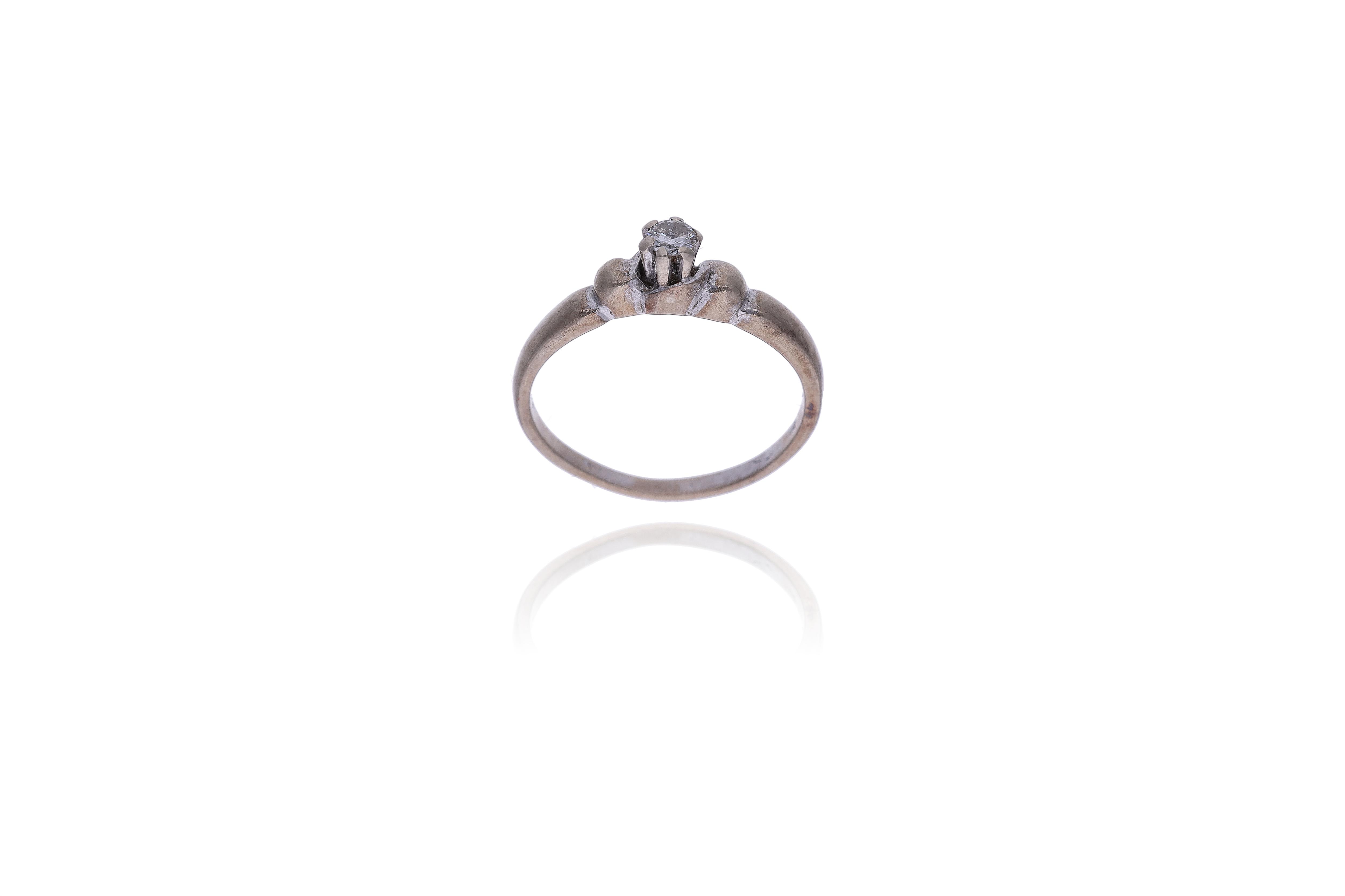 Anello con diamante - Asta Preziosi