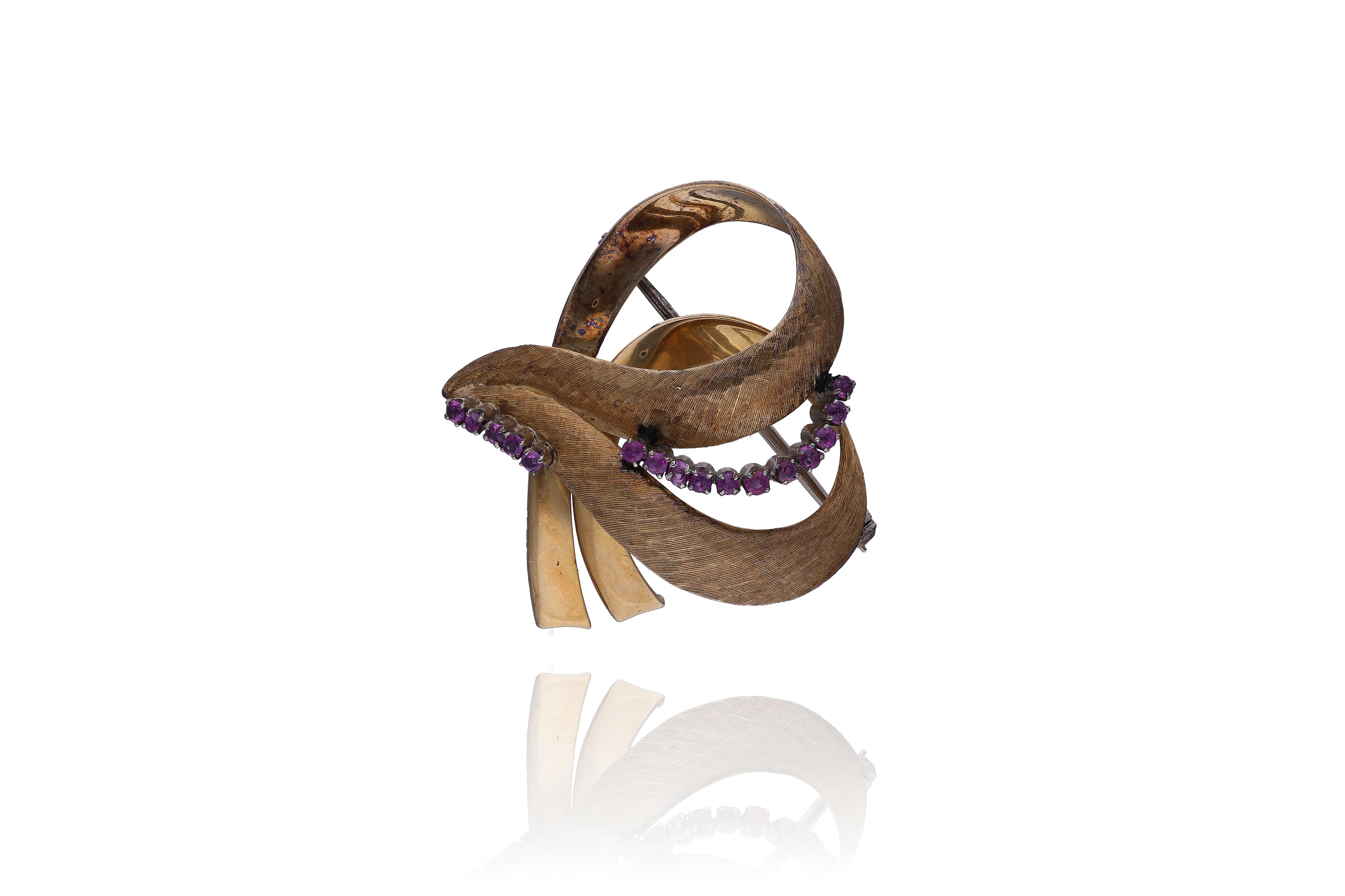 Spilla con pietre - Asta Preziosi