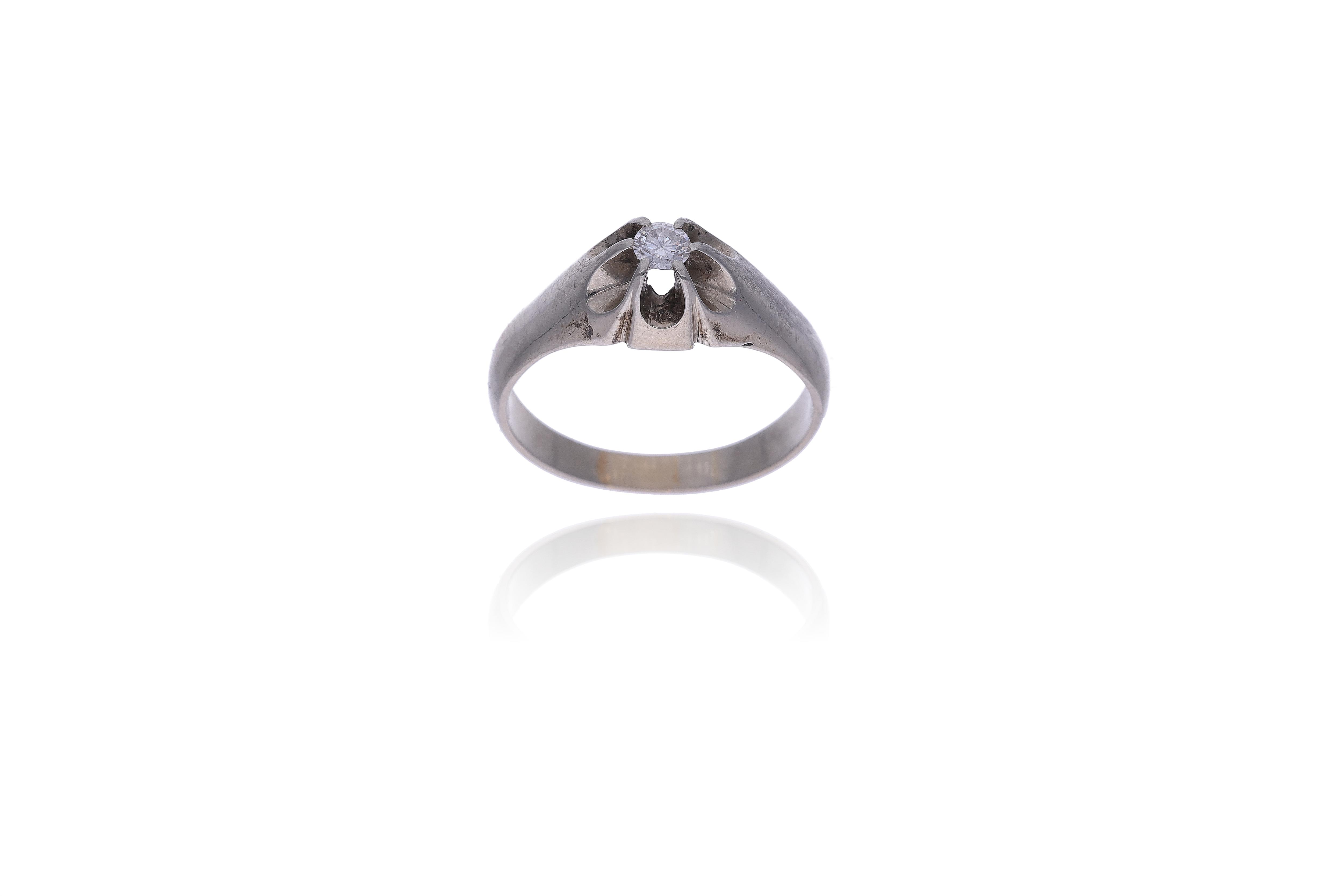 Anello con diamante - Asta Preziosi