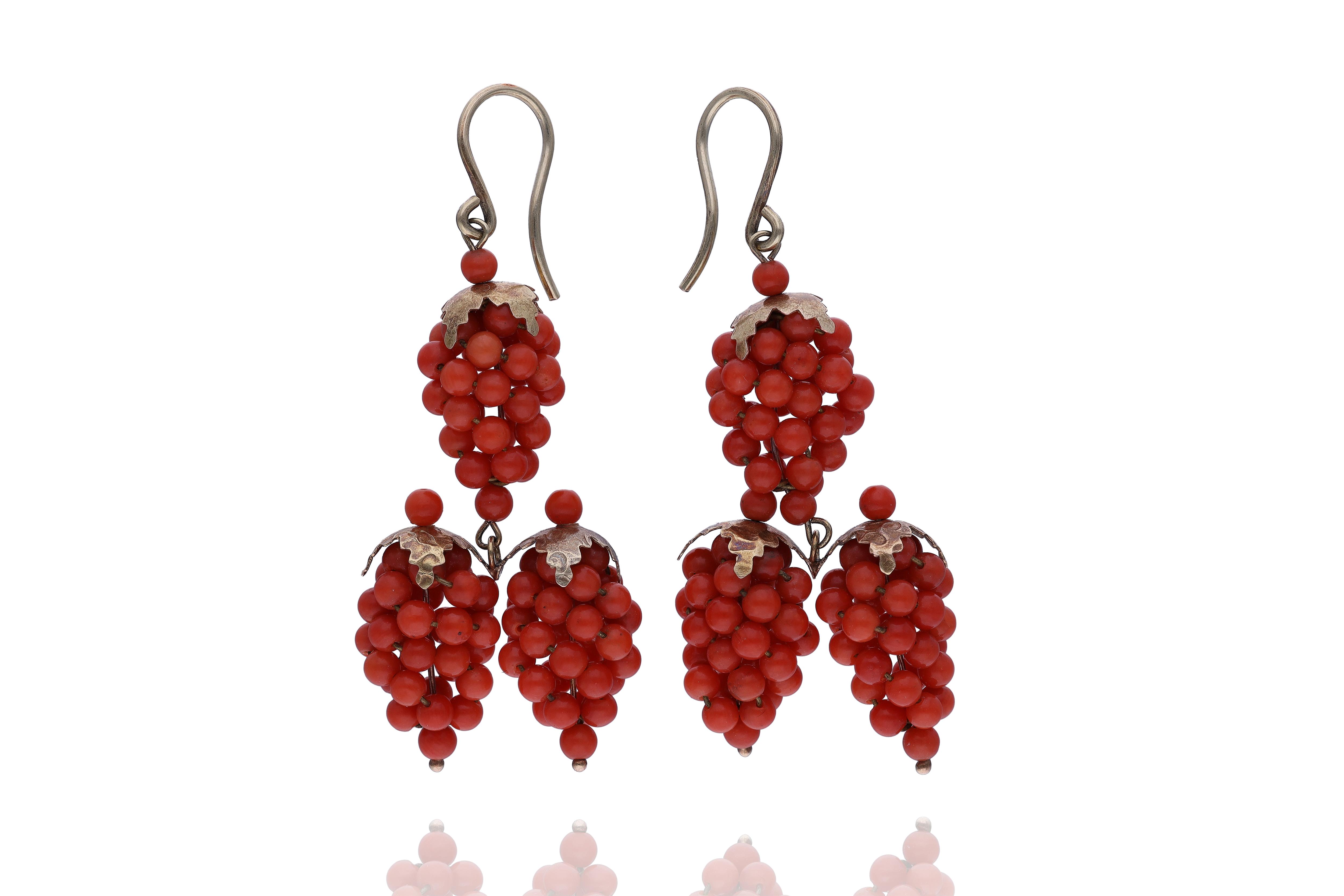 Orecchini con coralli - Asta Preziosi