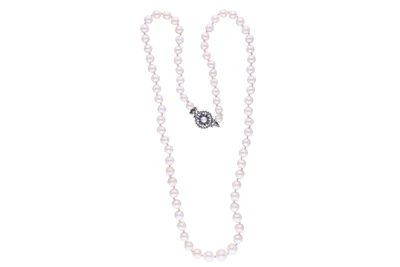 Collana di perle coltivate con zaffiri - Asta Preziosi