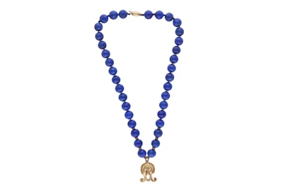 Germano, collana con lapislazzuli, diamante e pietre - Asta Preziosi