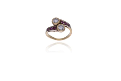 Anello con diamanti e rubini - Asta Preziosi