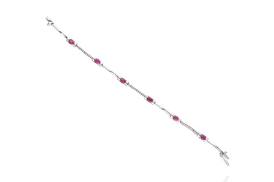 Bracciale con rubini e diamanti - Asta Preziosi