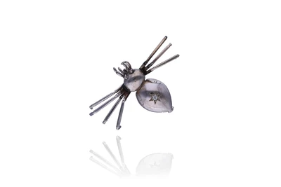 Spilla con diamante e pietre - Asta Preziosi