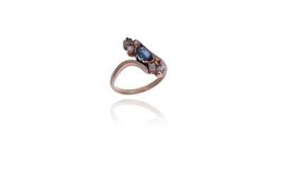 Anello con zaffiro, diamanti e pietra - Asta Preziosi