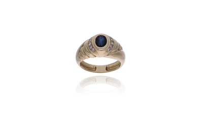 Anello con zaffiro e diamanti - Asta Preziosi