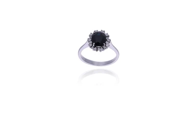 Anello con zaffiro e diamanti - Asta Preziosi