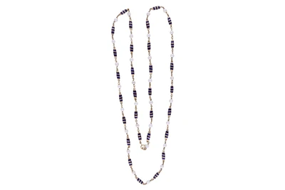 Collana con perle coltivate e smalti - Asta Preziosi