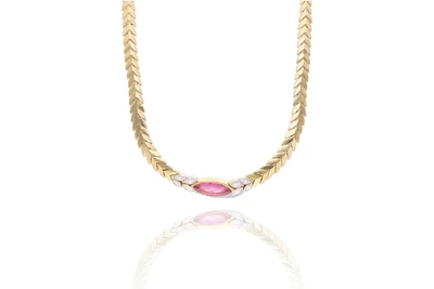 Collana con tormalina e diamanti - Asta Preziosi