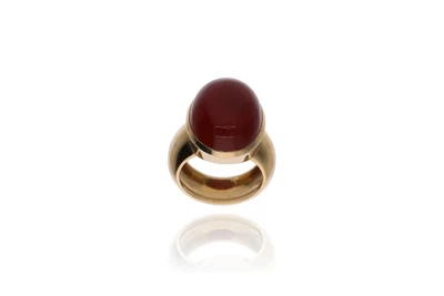 Anello con calcedonio - Asta Preziosi