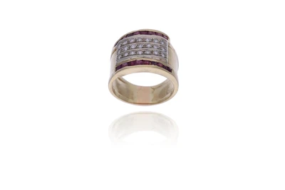 Anello con rubini e diamanti - Asta Preziosi