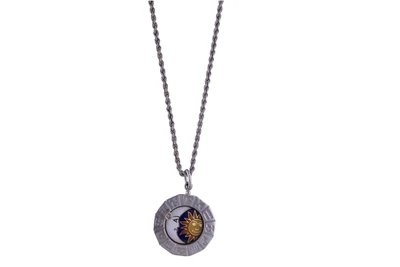 Collana con ciondolo firmato Arcadia con diamante e smalti - Asta Preziosi