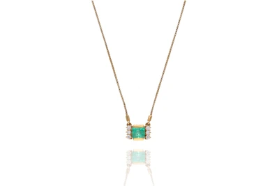 Collana con smeraldo e diamanti - Asta Preziosi