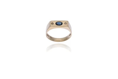 Anello con diamanti e zaffiro - Asta Preziosi
