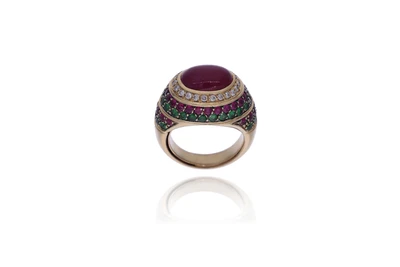 Anello con diamanti, rubini e pietre - Asta Preziosi