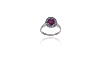 Anello con rubino e diamanti - Asta Preziosi