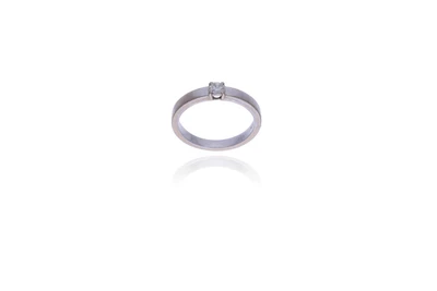 Anello con diamante in oro - Asta Preziosi