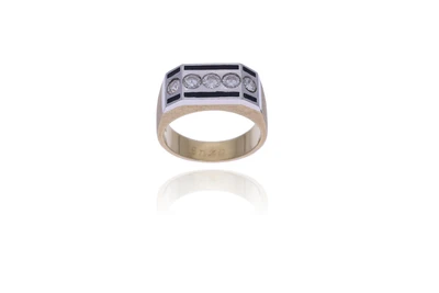 Anello con diamanti e smalti - Asta Preziosi