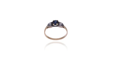 Anello con diamanti e zaffiro - Asta Preziosi