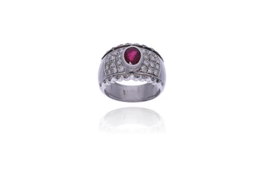 Anello con rubino e diamanti - Asta Preziosi