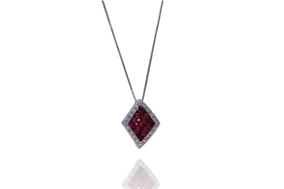 Collana con ciondolo con diamanti e spinelli - Asta Preziosi