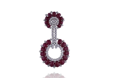 Spilla/Centrale con diamanti e rubini - Asta Preziosi Spilla/Centrale con diamanti e rubini - Asta Preziosi