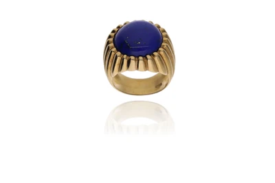 Anello con lapislazzuli trattati - Asta Preziosi