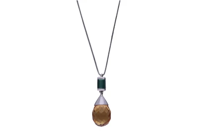 Collana con quarzo e tormalina - Asta Preziosi
