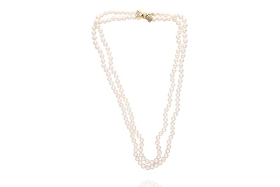 Collana di perle coltivate, diamanti - Asta Preziosi