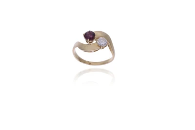 Anello con diamante e rubino - Asta Preziosi