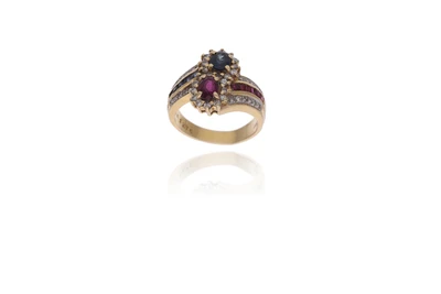 Anello con rubini, zaffiri e diamanti - Asta Preziosi Anello con rubini, zaffiri e diamanti - Asta Preziosi