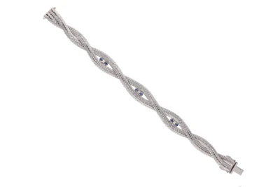 Bracciale con diamanti e zaffiri - Asta Preziosi