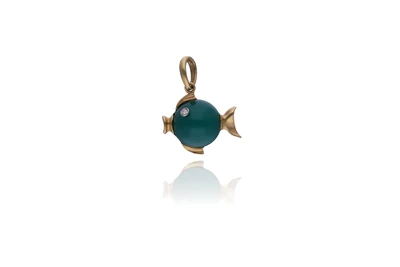 Damiani, ciondolo con diamante e calcedonio - Asta Preziosi