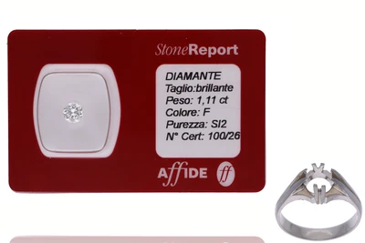 Diamante e montatura in oro - Asta Preziosi