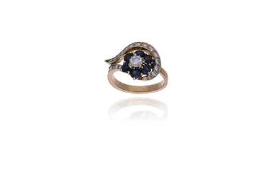 Anello con diamanti e zaffiri - Asta Preziosi