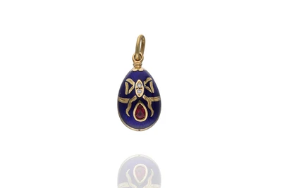 Faberge' ciondolo con rubino, diamanti e smalto - Asta Preziosi