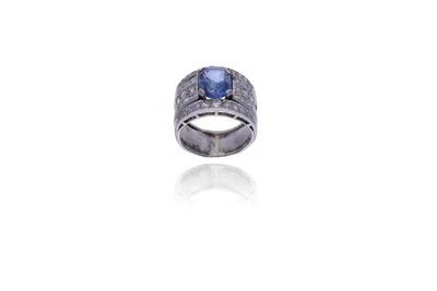 Anello con zaffiro e diamanti - Asta Preziosi