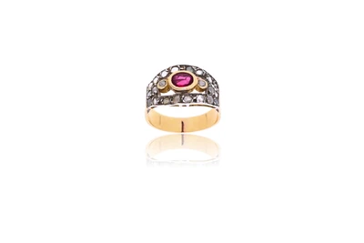 Anello con diamanti e rubino - Asta Preziosi