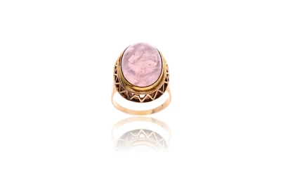 Anello con quarzo rosa - Asta Preziosi